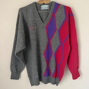 Glenmuir Vintage 100% Lambswool Women's V-Neck Sweater